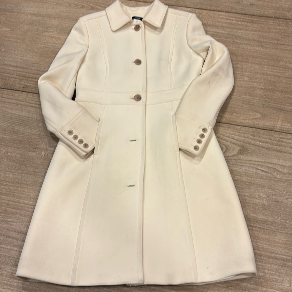 J Crew Lady Day Coat Ivory